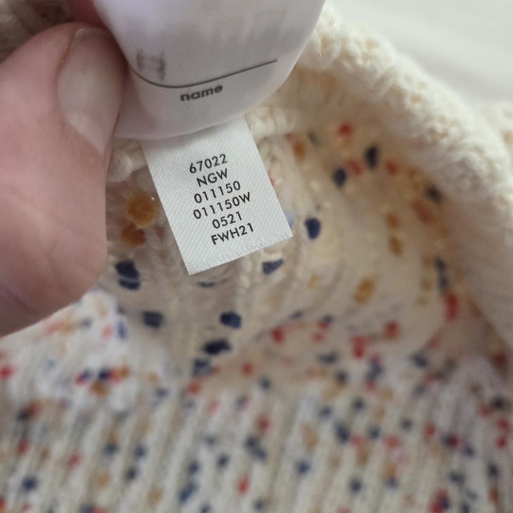 Hanna Andersson Colorful Speckled Knit Cardigan 3t - Picture 7 of 9
